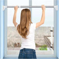 Drill Free Adjustable Rod - 2024 New Adjustable Pressure Curtain Rod Tension Window, Expandable No Drilling Shower Curtain Rod Spring Tension Rod for Closet Heavy Duty (15.7"-21.7")
