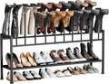 DIMJ Boot Rack 3-Tier - Black Metal Boot Storage Rack for Tall Boots Organizer Shoe Rack for Boots, Sneakers, High-Heel, Entryway, Fit for 10 Pairs, Black