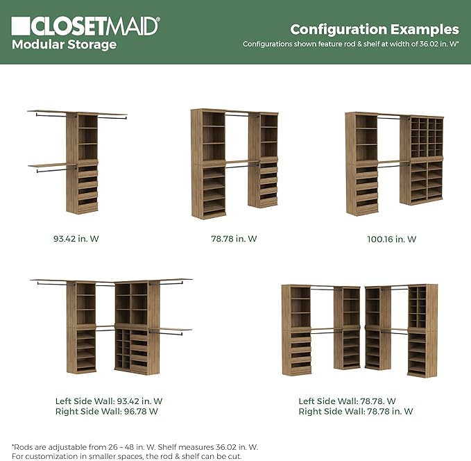 ClosetMaid Modular Storage Stackable 12-Shelf Unit with Dividers, Sand