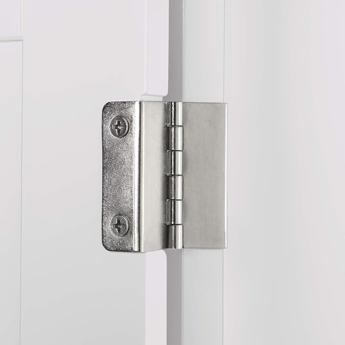 RiverRidge Somerset Two-Door Bathroom Wall Mount Medicine Cabinet, White | Open Display Shelf, Adjustable Interior Shelf, Two-Tone Handles, Space-Saving, Laundry Storage