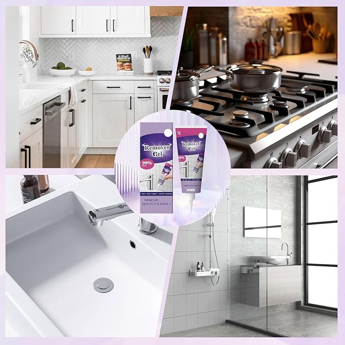 2Pcs Cleaning Remover Gel,Powerful Household Cleaning Gel,Suitable for Bathroom and Kitchen Tile Gaps,sink, countertop Safe Formula That Does Not Damage Surface Strong penetration