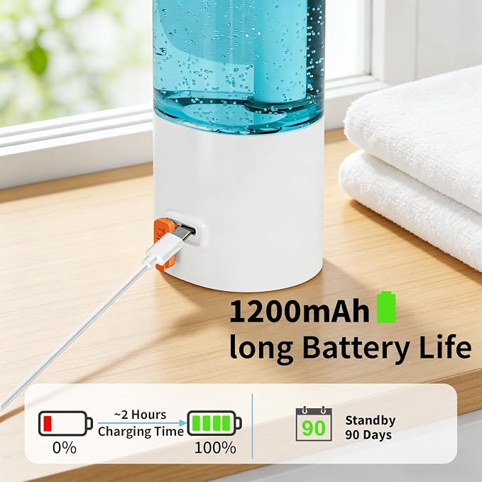 Automatic Liquid Soap Dispenser Touchless, USB Rechargeable Smart Hand Soap Dispenser, 4-Level Adjustable, 13.5oz/400mL Wall Mount for Bathroom Kitchen Dish Soap-Orange