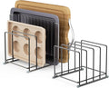 Cutting Board Organizer-1.6in Wide Kitchen Cutting Board Holder Stand for Pan,Baking Sheets,Cookie Sheets with 4 Slots,Baking Sheet Oragnizer(2PC-Large)