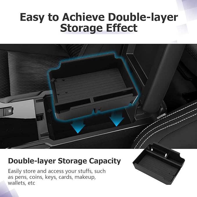 LUWU 2025 Outlander Accessories Compatible with 2025 Outlander Center Console Organizer Armrest Storage Box Tray Organizer Cup Holder Insert Drink Holder 2-Pack [NOT for 2025 Outlander PHEV&Sport]