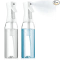 SUPER+ 2 pack continuous spray bottle for hair - 17 OZ Ultra Fine Mist Sprayer | water spray bottle for hair mister spray bottle | hair spray bottles For Hairstyling, Cleaning, Salons (2pk 17oz)