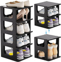 HAIXIN 5-Tier Shoe Rack for Small Spaces Narrow Shoe Organizer | for tight spots, dorms, rvs, stack multiple tiers, removable shelves for boots, narrow size for kids, women, modular design