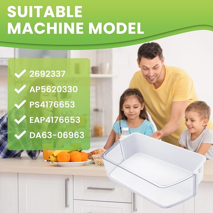 DA63-06963A DA97-12650A Door Shelf Bin (Right) for Sams-ung Refrigerator Door Shelf RF260beaesg RF260beaesr RF260beaeww RF263beaesr, Sam-sung Fridge Door Shelves by AMI PARTS