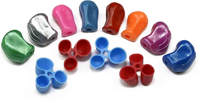 The Pencil Grip Bestsellers 12 Pack for Righties and Lefties with 4 Original Pencil Grips, 4 Crossover Grips and 4 Claw Grips (BGP-012), Assorted Colors