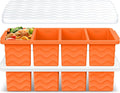 Doasuwish Silicone Freezer Tray for Soup with Lid – 1-Cup Soup Container Style Ice Cube Trays for Freezer, Meal Prep & Food Storage, Freeze 250mL/125mL Portions – 2 Pack