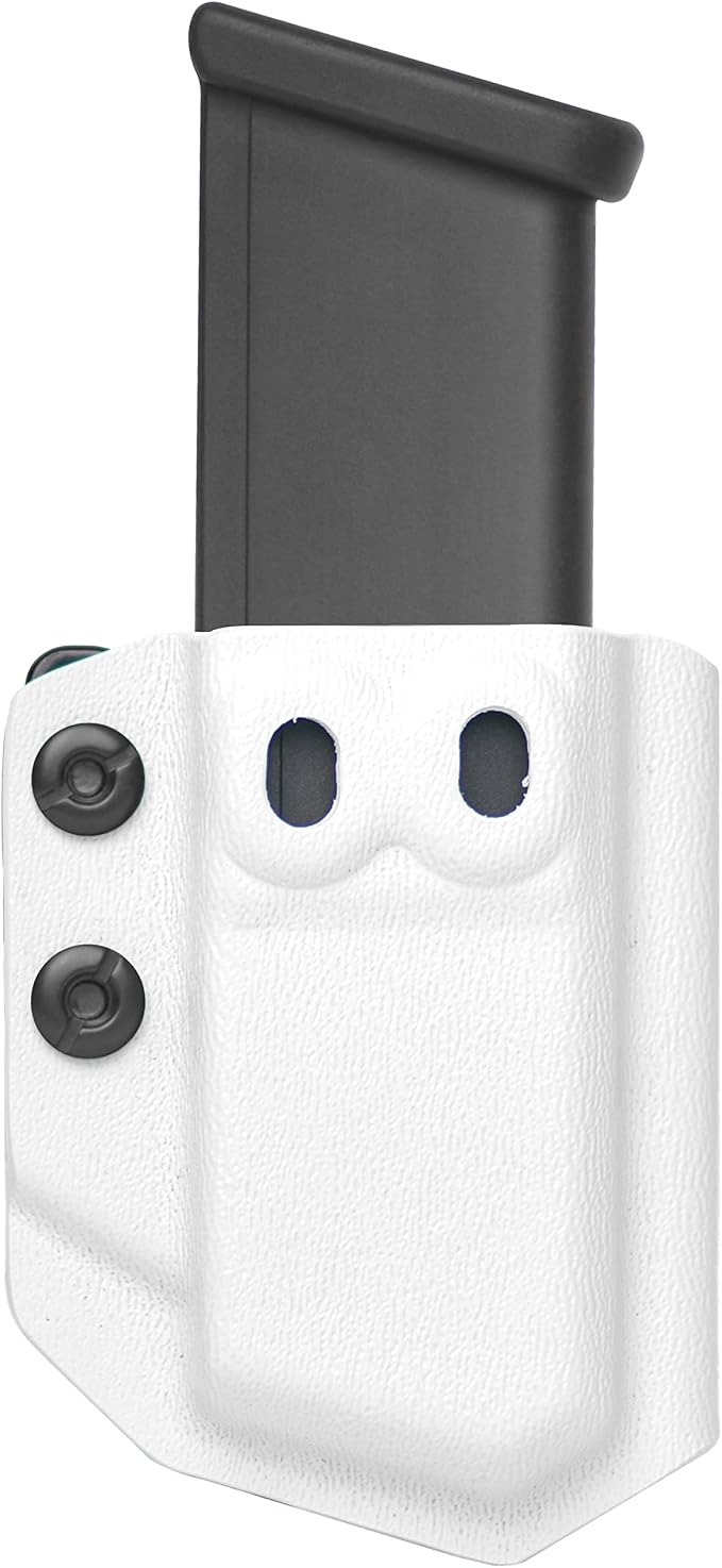 Amberide Universal IWB/OWB Kydex Mag Carrier for 9mm / .40 & .45 ACP Magazines, Single and Double Stack, Adjustable Retention, Ambidextrous, Fits 1.5" Belt, Made in USA