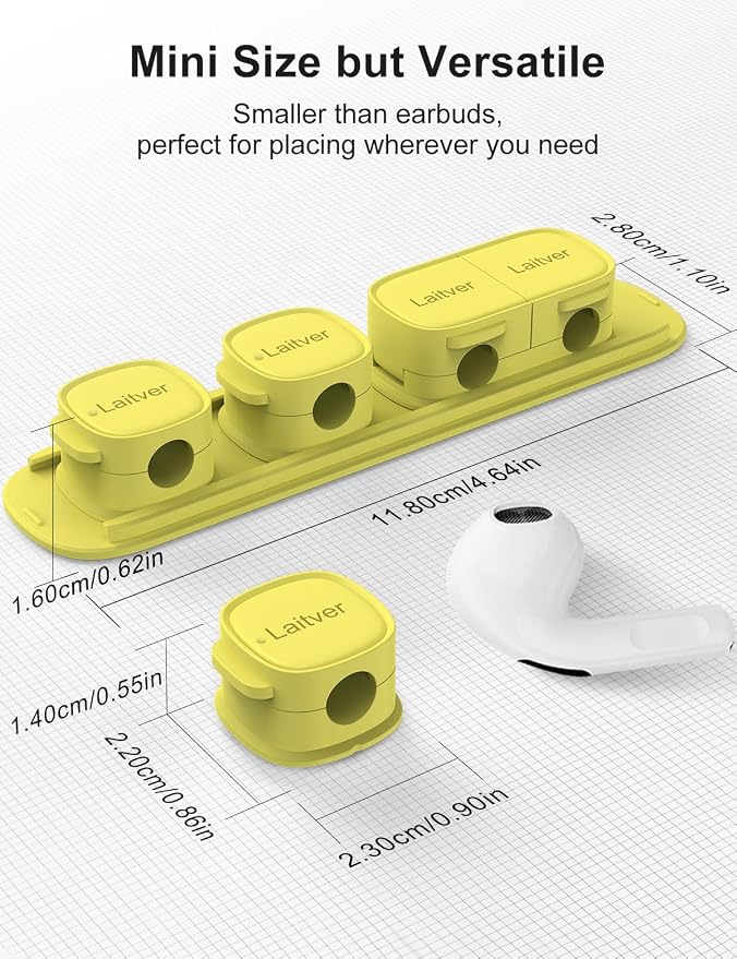 6 Pack Magnetic Cable Clips [1s Open/Lock], Cord Organizer Holder | Strong Adhesive Desk Cable Management- Organize Charging Cords Neatly for Home, Office, Car,Desk, Nightstand-Emerald Green