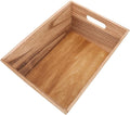 INOOMP Wooden Crates Fruit Vegetable Basket for Kitchen Countertop Rustic Wood Craft Crate with Handles Display Storage Bin for Pantry and Home Organization