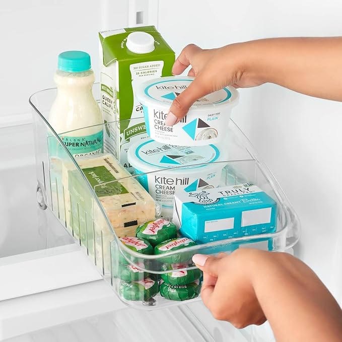 YouCopia RollOut Fridge Drawer 8”, Adjustable Bin Refrigerator Organizer (Pack of 4)