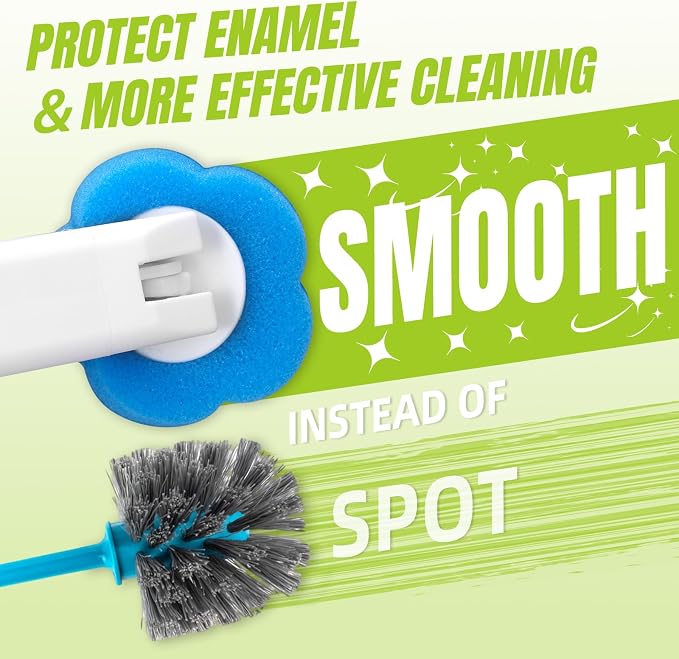 Disposable Toilet Brush, Extended Handle with 12 Cleaner Refills Toilet Brush for Toilet Bowl Cleaners, Bathroom Cleaning