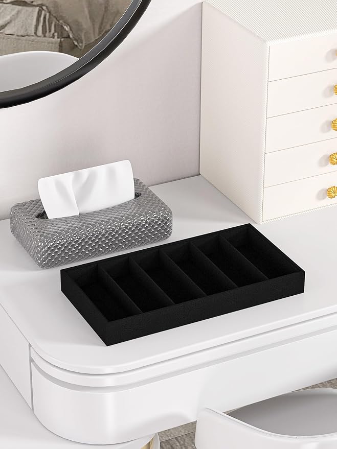 Sunglass Organizer Tray,Eyeglass Storage for Multiple Glasses,Jewelry and Sunglasses Drawer Organizer (Black 1)