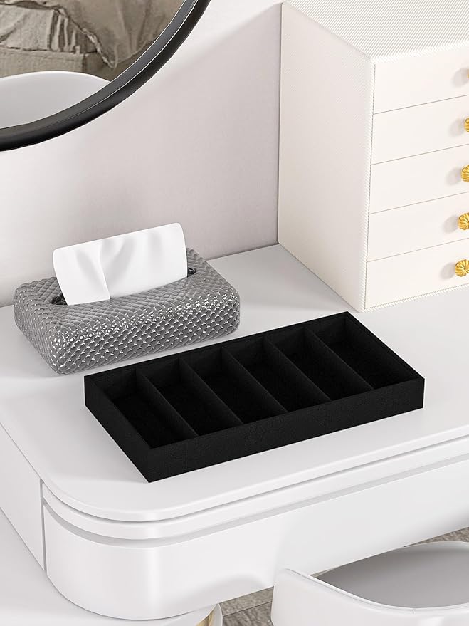 Sunglass Organizer Tray,Eyeglass Storage for Multiple Glasses,Jewelry and Sunglasses Drawer Organizer (Black 2)