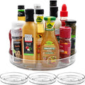 Amolliar Lazy Susan Organizer, 11" 4 Pack, Turntable for Cabinet, Kitchen, Fridge, Pantry Organizer and Storage, Countertop, Bathroom, Vanity, Rotating Tray, Condiment Spice Rack, Under Sink Organizer
