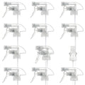 ALPENKOK 12Pack Spray Nozzle for Bottles, Trim-To-Fit Tube; Plastic (Clear) | Spray Bottle Nozzle Replacement; Fits 8 and 16 Oz; Trigger Sprayer with Mist, Stream & Off Modes; for Cleaning and Garden