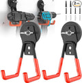 Large Strong Magnetic Hooks Heavy Duty Garage Big Magnet Hooks Extra Strength Magnetic Utility Storage Hook Hanger with Anti Slip Coating for Garden Indoor Outdoor Hanging Tools 2 Pcs Orange