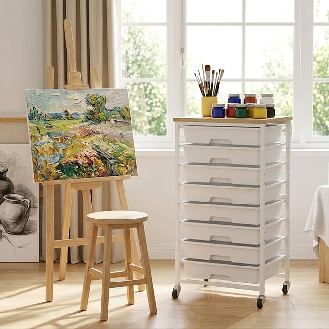 Rolling Storage Cart 8 Drawers Utility Organizer with Wheels