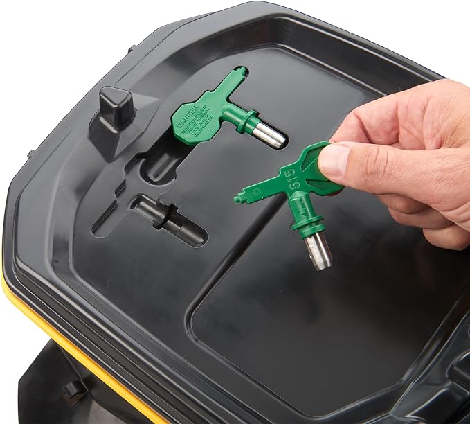 Wagner Spraytech 2422951 Control Pro 130 Paint Sprayer Kit, High Efficiency Airless Sprayer with Low Overspray & 12" Extension, 515 & 413 Tip for Large Projects, Yellow