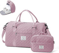 Gym Duffle Bag for Women with Shoe Compartment Waterproof Travel Tote Bags Personal Item Carry On Weekender Overnight Bags with Toiletry Bag Swimming Yoga Bags Hospital Holdalls Purple