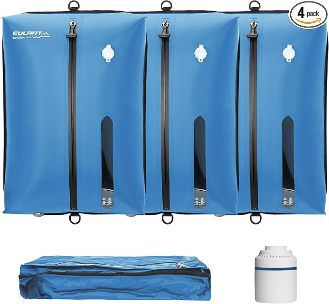 EULANT Travel Vacuum Bags,IPX8 Waterproof Vacuum Compression Bag | Vacuum Bags for Travel Carry-On Suitcase & Travel Backpack,Space Saver Bags Packing Organizers