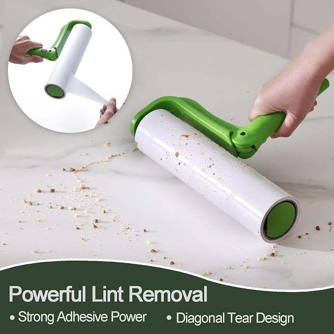 Lint Roller Refills 10", 240 Sheets, 4-Pack Value, Extra Sticky | Compatible with Evercare Mega & Leo 10" rollers. Easy tear-off sheets. Strong adhesive picks pet hair, lint, dust.