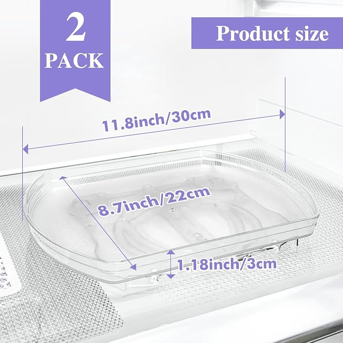 Incostar 360° Rotating Lazy Susan Turntable Organizer - Multifunctional 11.8" x 8.7" Rectangular Organizer for Refrigerator, Cabinet, Pantry, and Kitchen Countertop