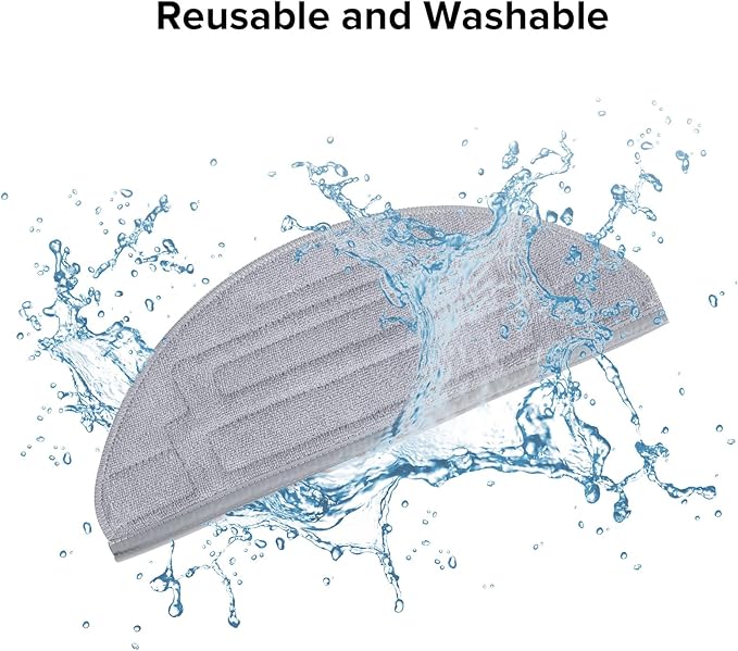 roborock 2 Pack Microfiber Mop Cloths for S8 Pro Ultra Robot Vacuum Cleaner, with Dual Sonic Vibrations Modules, Mop Pad Replacement Accessories