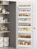 8-Tier Over Door Pantry Organizer, Metal Hanging Storage Rack for Kitchen Bedroom White