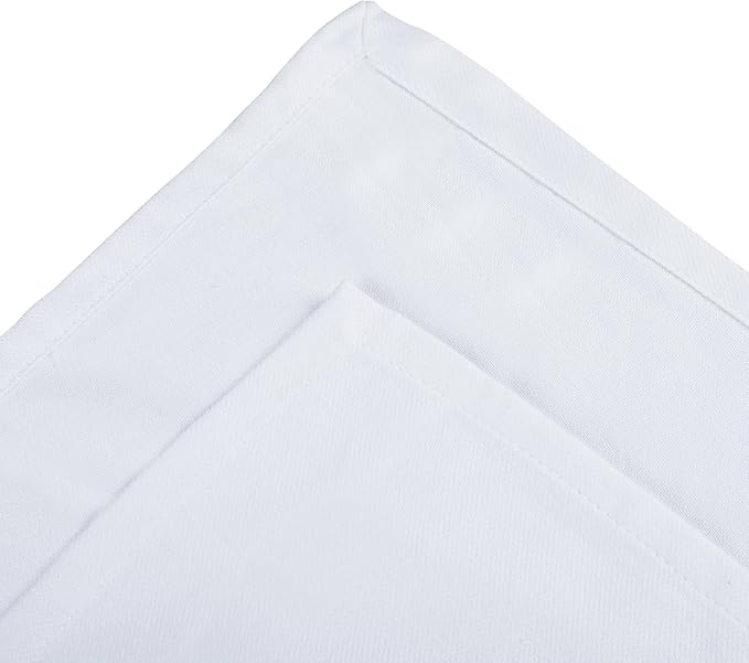 Urban Villa Kitchen Towels 100% Cotton Dish Towels for Kitchen(Set of 6) 20”x30” Dish Cloths Highly Absorbent Kitchen Linen Set with Hanging Loop Perfect for Drying Dishes Cleaning Hand Towels – White