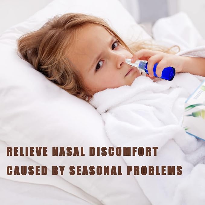 GIVAMEIHF Nasal Spray Bottle 8Pcs 1oz (30ml),Empty Nose Spray Bottle,Glass Nasal Spray Bottles with Funnel, Dropper,Label,Cobalt Blue Glass Press Spray Head Refillable Portable Fine Mist Travel Bottle