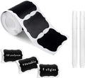 Chalkboard Labels, 120 Pcs Black Reusable Waterproof Labels Stickers, Kitchen Pantry Sticker for Containers, Mason Jars, Condiments, Food Storage (Wavy)