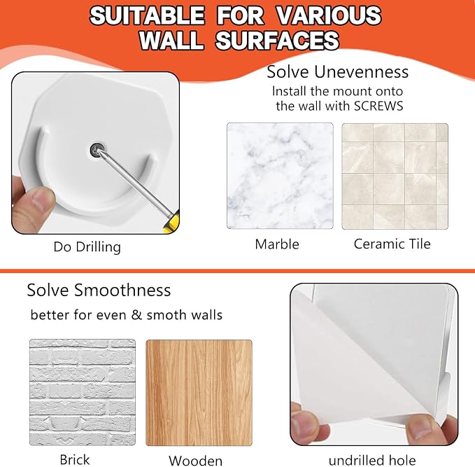 No Drilling Closet Rods for Hanging Clothes, Adjustable 30-76 in | White, Metal, Heavy Duty, Space Saving, Suitable for Wardrobes, Laundry, RV
