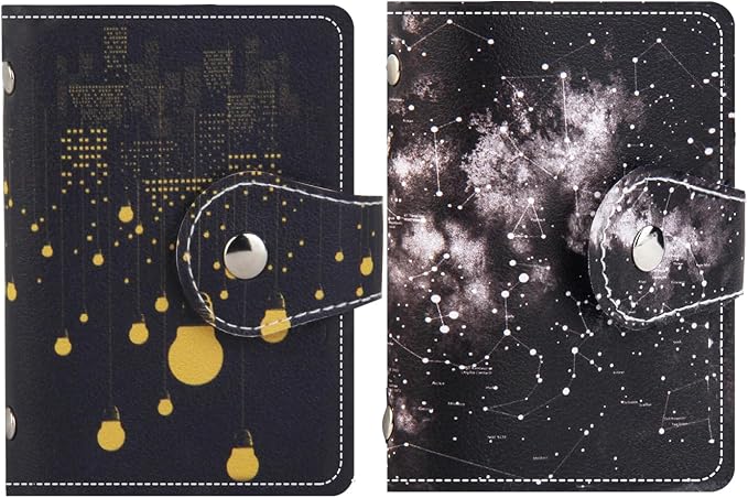 2 Pcs Credit Card Holder and business card holder，Sd Card Holder Each Has 26 Card Organizers, 2024 New Credit Card Holders book for Men and Women.