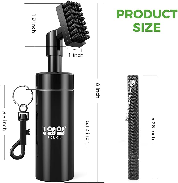 10L0L Golf Club Cleaner Brush, 2-in-1 Golf Club Cleaning Kit Includes Golf Club Brush wtih 5 oz Water Bottle & Groove Sharpener Tool, Essential Golf Accessories & Gifts for Golfers
