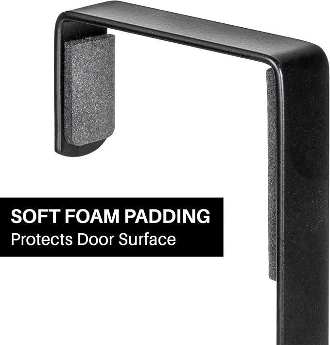 LYNK Professional® Home™ Over the Door Hooks - 28 Hook – Over the Door Coat Rack - Over the Door Hanger - Hanging Towels or Clothes - Bathroom, Bedroom, Laundry Room - Lifetime Ltd. Warranty, Black
