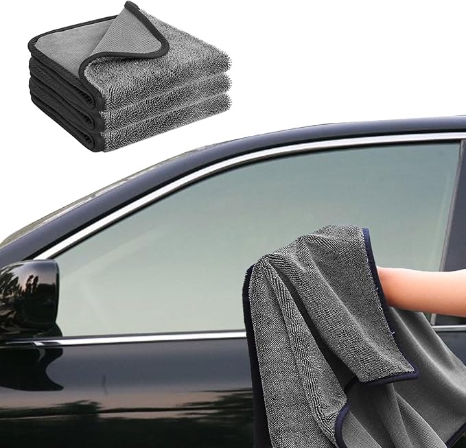 Longzhuo Shower Cleaning Cloths, 3pcs Drying Towel Super Absorbent Microfiber Bath Towels, Microfiber Cleaning Cloth for Windows, Bathroom, Car Home Office