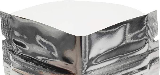 100PCS Customized Mylar Zipper Bags,Clear Front Resealable Packaging Pouches For Food Storage,Single Color Printing for Logo/Text/QR Code (Silver, 6.5 * 9CM/2.6"*3.5"-100PCS-One Color Print)
