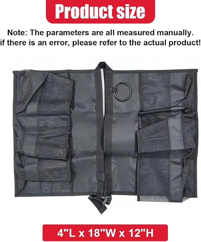 Craedli 5 Gallon Bucket Tool Organizer Bag Car Wash Caddy with Mesh Pockets | Storage Compartments For Cleaning Supplies, Universal Auto Detailing Equipment Pouch, Home Gardening Fishing Gear Container