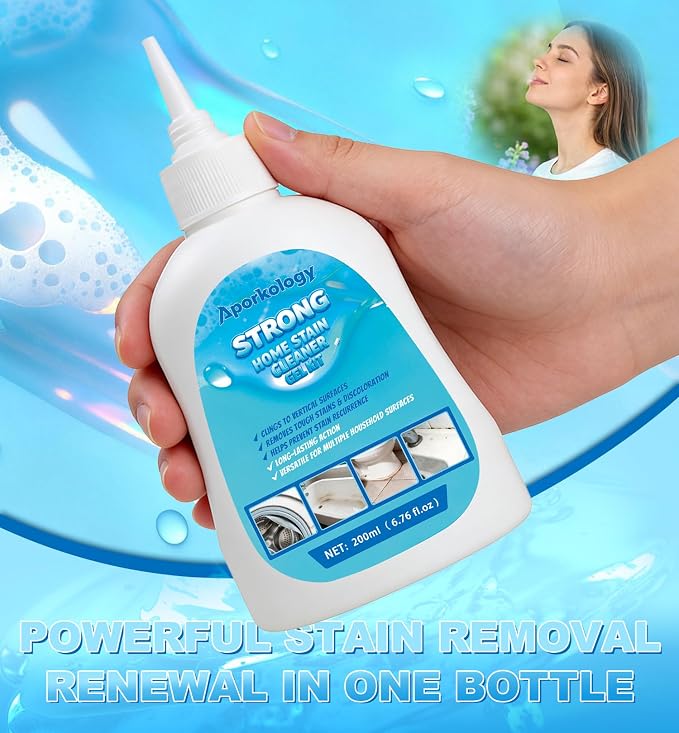 Mold Stain Remover Gel Home Stain Cleaner Gel, Heavy Duty Bathtub Stain Remover for Washing Machine, Toilet, Bathroom Grout, Bathtub, Kitchen Sinks, Tile, Door & Window Tracks（200ml）