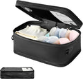 ONTYZZ Travel Vacuum Compression Bags 12 inch Space Saver Bags Vacuum Travel Case with IP67 Waterproof Zipper for Socks, Underwear, One Bag Black