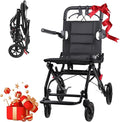Wheelchairs for Adults,Transport Wheelchair Lightweight Foldable,Portable Wheel Chair Easily fits in The Trunk，The Stable Frame can Support 220 pounds.Suitable for Seniors, and Children.