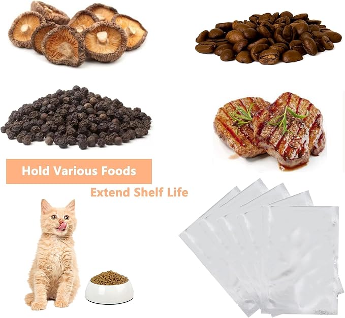 Heat Sealable Mylar Food Storage Bag,ULIFESTAR 5.5Mil Thicker Food Storage Pouches Oxygen Absorbers Vacuum Seal Airtight Packaging for Coffee Beans, Tea, Grains, etc(22 * 30cm/8.66 * 11.81'')
