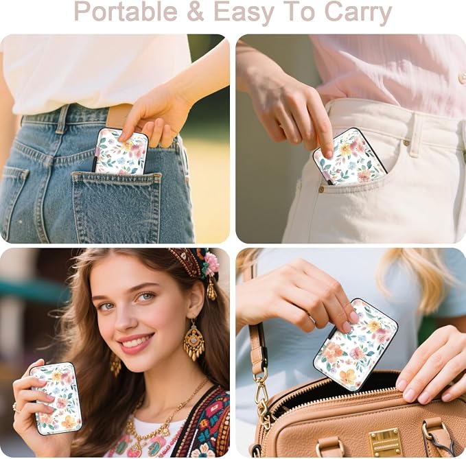 Coco Rossi Credit Card Holder RFID Aluminum Small Mini Wallet Women | Metal Wallet, Business Cards Holder, ID Case, Slim Sleeves, Womens Girls Gift, Carry Wallets for Travel, Watercoler Floral