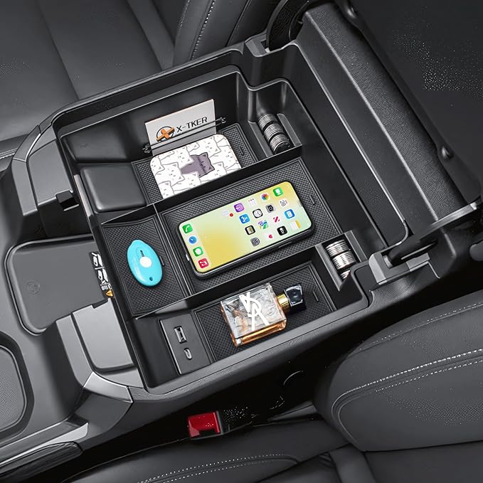 Center Console Organizer Tray for 2022-2026 Chevy Silverado & GMC Sierra | For Refreshed 2022-2026 Silverado/Sierra 1500 & 2024-2026 Silverado/Sierra 2500HD 3500HD, Full Console w/Bucket Seat ONLY
