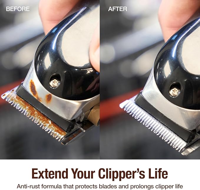 CLIPPERCIDE 5-in-1 Clipper Disinfectant Spray 15oz, 6 Pack | Cleans, Lubricates, Cools, Prevents Rust & Disinfects | Professional Clipper Spray for Barbers, Stylists & Pet Groomers | Made by BARBICIDE