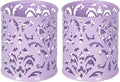 EasyPAG Purple Pen Holder for Desk, 2 Pack Round Pen Organizer, Brush Holder for Vanity, Metal Pencil Cup Organizer for Home, Office, Classroom, School