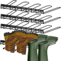 8 Pair Boot Rack Wall Mount for Entryway Garage Mudroom Closet Indoor Outdoor - Wader Hangers for Drying Fishing Rain Hiking Tall Cowboy Boots - Boot Hanger Holder for Storage Organizer